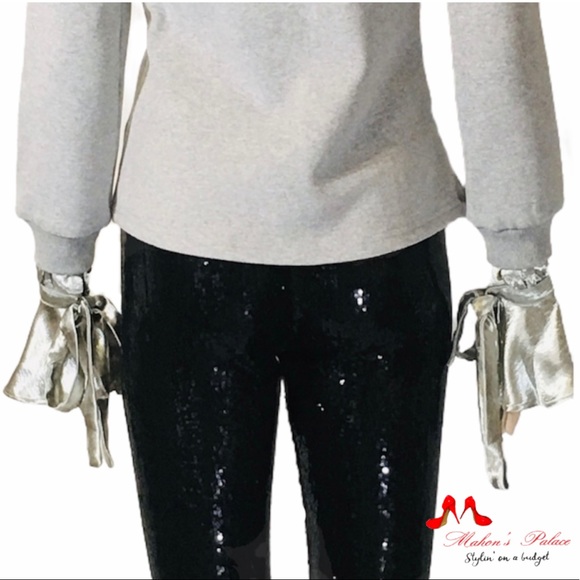 LOST INK Grey Ripped Sleeve Sweatshirt - Picture 3 of 8